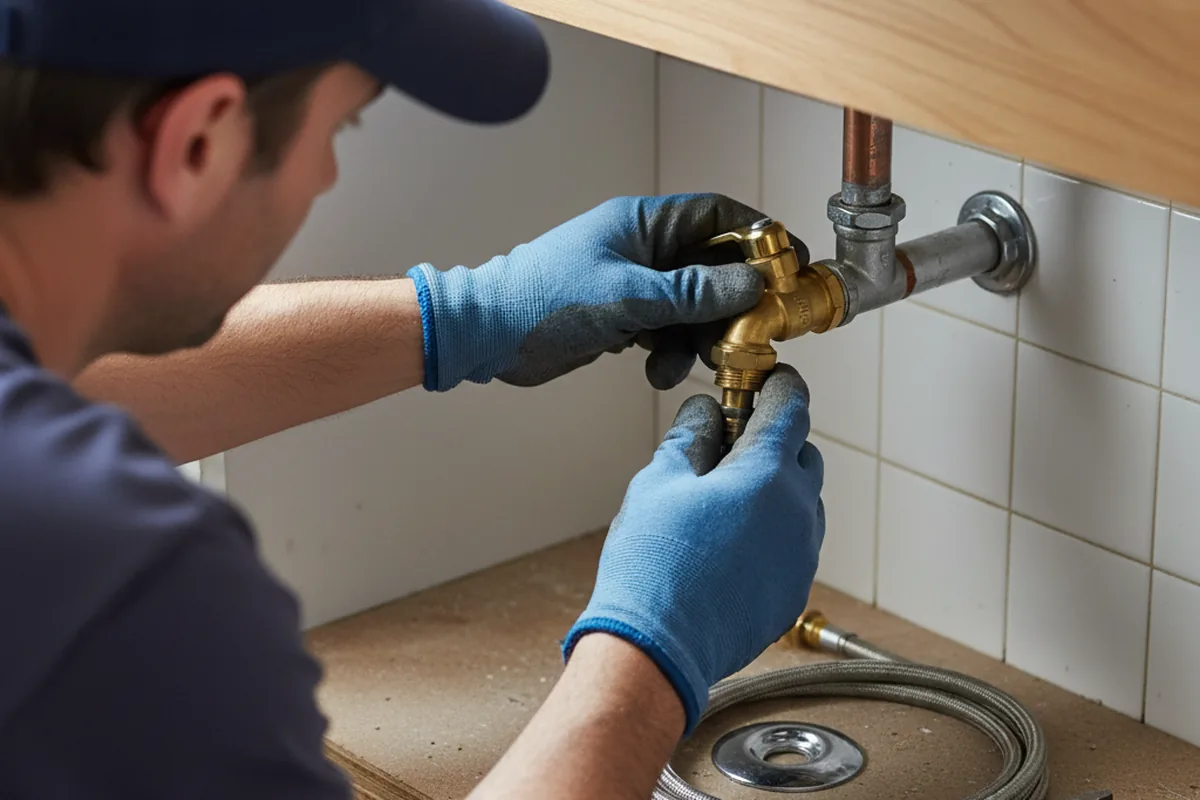 Shutoff valve and fitting work during Emergency Plumbing in Cokeville